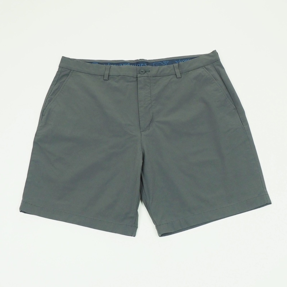 Vineyard Vines Performance Breaker Golf Chino Shorts Mens 38 Gray Casual Tech